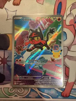 Pokemon TCG Litten 044 Me: Mega Evolution Black Star Promo Holo MINT/Near Mint - Image 2