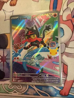 Pokemon TCG Litten 044 Me: Mega Evolution Black Star Promo Holo MINT/Near Mint - Image 3