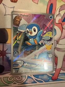 Pokemon TCG Piplup 042 Me: Mega Evolution Black Star Promo Holo MINT/Near Mint - Image 2