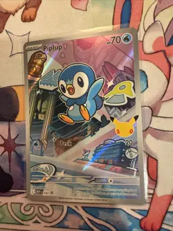 Pokemon TCG Piplup 042 Me: Mega Evolution Black Star Promo Holo MINT/Near Mint - Image 3