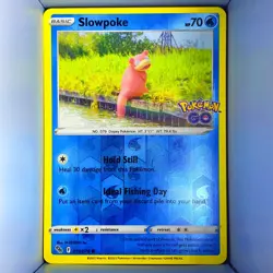 Slowpoke 019/078 reverse holo 70 Basic Water Pokemon GO - Image 1