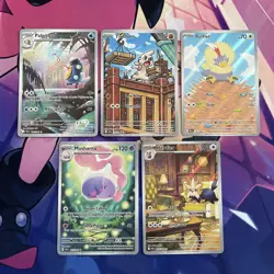 Pokemon TCG | Black Bolt & White Flare English Illustration Rare X5 Card Bundle - Image 1