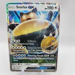 Pokemon Snorlax GX Holo Promo Sun & Moon Single Card 2016 - Lightly Played Edges - Image 2