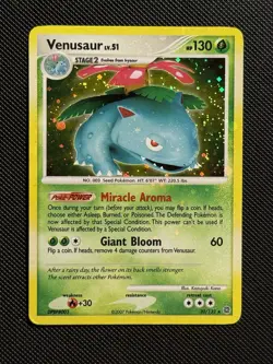 Venusaur Pokemon Card TCG 2007 Secret Wonders 20/132 HOLO BLEED + SWIRL 🌀 - Image 1