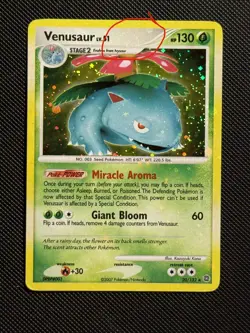 Venusaur Pokemon Card TCG 2007 Secret Wonders 20/132 HOLO BLEED + SWIRL 🌀 - Image 2