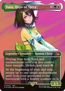 MTG FF Magic the Gathering Yuna, Hope of Spira Surge Foil Final Fantasy - Image 1