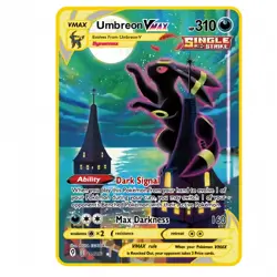 Pokemon Cards TCG Metal Umbreon VMAX Evolving Skies 310/160 Pokemon Card - Image 1