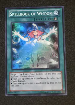 Yu-Gi-Oh! TCG Spellbook Of Wisdom AP04-EN010 Super Rare NM - Image 1