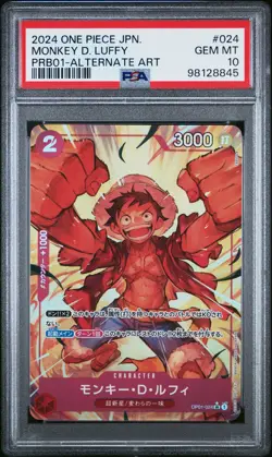 PSA 10 GEM MINT JAPANESE ONE PIECE 2024 Monkey D. Luffy OP01-024 The Best PRB-01 - Image 1