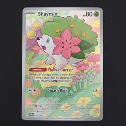 Pokemon TCG Card Shaymin 185/182 Destined Rivals Illustration Rare - NM - Image 1