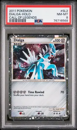 PSA 8 DIALGA SL2 | Call Of Legends Holo Pokemon Card - Image 1