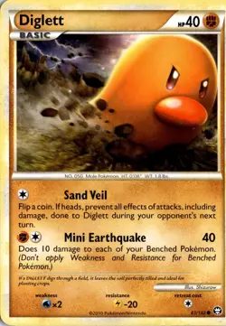 Diglett 61/102 Triumphant Pokemon Card TCG - Image 1