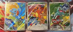 Pokemon First Partner Illustration Collection MEP #37, #38, #39 Stamped 30th - Image 1