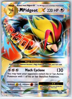 M Pidgeot EX 65/108 Holo EX Rare Evolutions Pokemon Holo Near Mint - Image 1