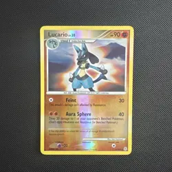 Pokemon TCG Lucario 6/130 Diamond and Pearl Reverse Holo Rare Read Description - Image 1