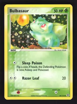 Pokemon Bulbasaur Reverse Holo FireRed & LeafGreen 54/112 Lightly Played - Image 1