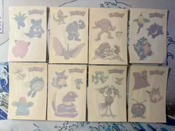 2000 MERLIN TOPPS Pokemon TATTOOS W/ COATING BLASTOISE GENGAR EEVEE IVYSAUR ✨ - Image 1