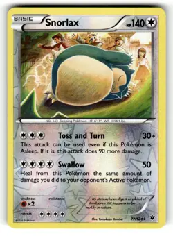 Snorlax 77/124 Rare Fates Collide Reverse Holo Pokemon Near Mint - Image 1