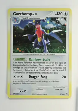 Garchomp 9/123 Swirl Holo Rare Mysterious Treasures Diamond & Pearl Pokemon 2007 - Image 1