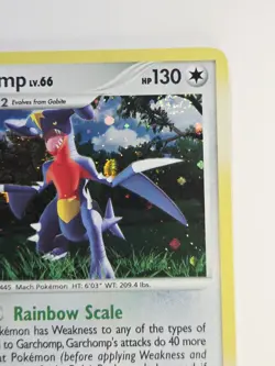 Garchomp 9/123 Swirl Holo Rare Mysterious Treasures Diamond & Pearl Pokemon 2007 - Image 5