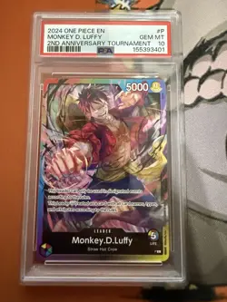 2024 ONE PIECE PROMOS SEALED BATTLE VOL.2 #P MONKEY D. LUFFY PSA 10 *1 - Image 1