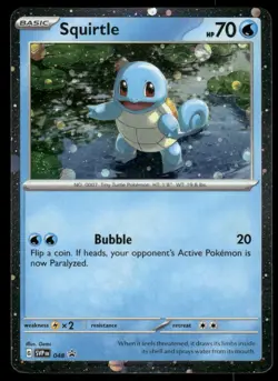 Pokemon Cards Squirtle 048 COSMOS HOLO Scarlet & Violet Promo Holo Promo NM - Image 1