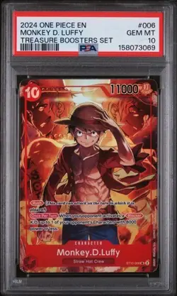 One Piece PSA 10 Monkey D Luffy (Treasure Booster Set) ST10-006 Promo Card - Image 2