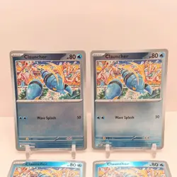 Pokemon Clauncher (Reverse Holo) 037/132 NM Mega Evolution Playset x4 - Image 2
