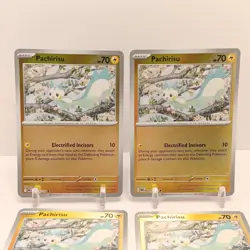Pokemon Pachirisu (Reverse Holo) 051/132 NM Mega Evolution Playset x4 - Image 2