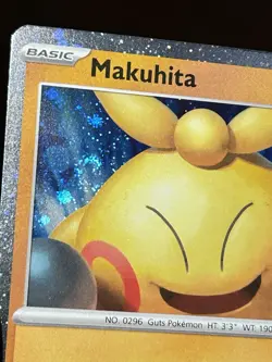 🌀 Double Swirl! 🌀 Pokemon TCG - Makuhita 068 - Black Star Promo Cosmo Holo - Image 1