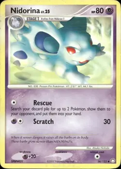 Nidorina 56/123 Uncommon Mysterious Treasures Pokemon Moderately Played - Image 1