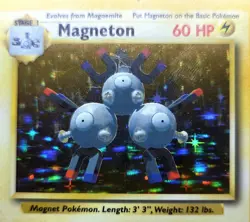 1999 Pokemon TCG Base Set - Magneton Holo #9/102 - LP VINTAGE - Image 2