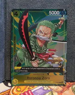 One Piece Card Game - Roronoa Zoro - P-042 - Championship 2024 - English A - Image 1