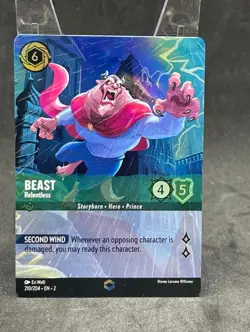 Disney Lorcana Rise of the Floodborn Beast Relentless Enchanted 210/204 - Image 1