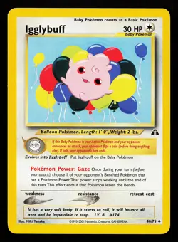 Igglybuff 40/75 Unlimited Uncommon Neo Discovery Pokemon Card - Image 1