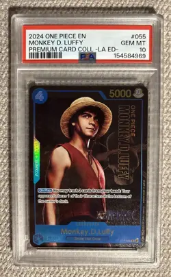 2024 ONE PIECE MONKEY D. LUFFY P-055 PREMIUM CARD Live Action PSA 10 GEM MT - Image 1
