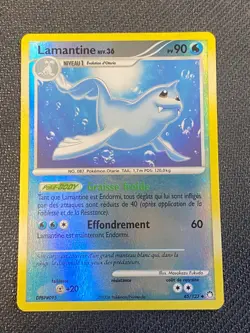 CARTE POKEMON LAMANTINE 45/123 FR REVERSE DP TRESORS MYSTERIEUX - EXC/NM - Image 1