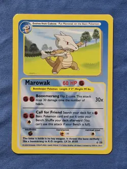 LP Marowak Funskool 2004 Vintage India Pokemon Card RARE HTF - Image 1