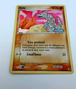 carte pokemon onix 65 /115 reverse holo 2006 logo ex forces cachees - Image 2
