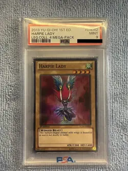 2013 YU-GI-OH! LEGENDARY COLLECTION 4 EN082 HARPIE LADY 1ST EDITION - PSA 9 - Image 1