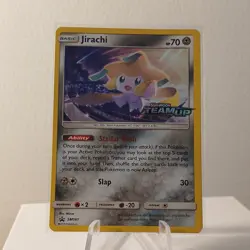 Pokemon TCG Jirachi Sun & Moon Team Up SM161 Stamped Promo Card - Image 1