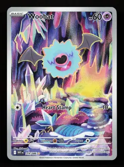Woobat 119/086 Illustration Rare White Flare Pokemon Card - Image 1