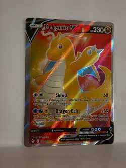 Pokemon TCG Dragonite V Full Art SWSH07 Evolving Skies NM - Image 1