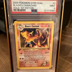 2000 POKEMON GYM CHALLENGE HOLO-1ST EDITION #2 BLAINE'S CHARIZARD PSA 9 - Image 5