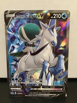 Ice Rider Calyrex V 163/198 Pokemon Chilling Reign Full Art Ultra Rare - Image 1