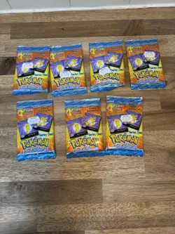 (x7) 1999 Pokemon Artbox Action Flipz Series One Factory Sealed Booster Packs - Image 1