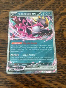 POKEMON TCG FEZANDIPITI ex ASCENDED HEROES DOUBLE RARE HOLO - Image 1