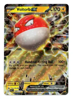 Pokemon Voltorb ex Holo Double Rare ME: Ascended Heroes 058/217 NM - Image 1
