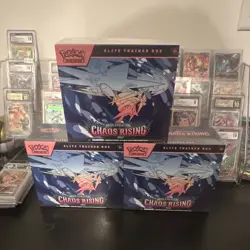 Pokemon TCG Chaos Rising Elite Trainer Box Lot of 3 (English) - Image 1
