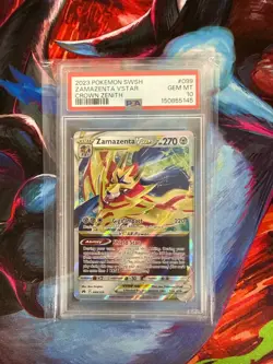 2023 Pokemon Zamazenta VSTAR 099/159 Crown Zenith English PSA 10 GEM MT Ultra - Image 1